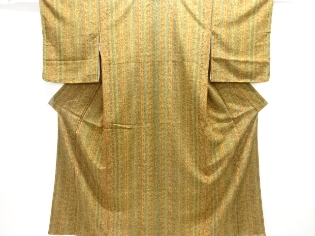 JAPANESE KIMONO / KOMON / UNUSED / FLORAL SARASA